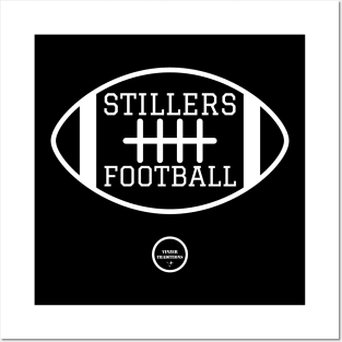 Stillers Football White Posters and Art